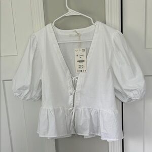 NWT Zara Combination Tie Top